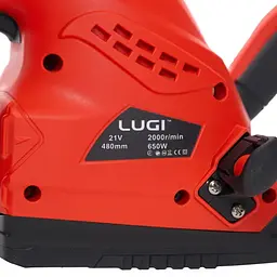 Кущоріз електричний акумуляторний Lugi 650 Вт червоний для догляду за кущами рослинами садом деревами LUGIR - мініатюра 2