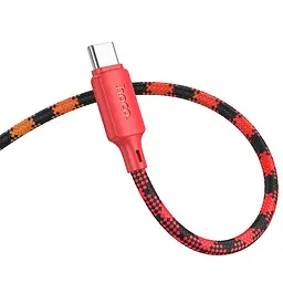Дата кабель Hoco X116 Meridian Type-C to Type-C 60W (1m) Gradient Red Mix - мініатюра 4
