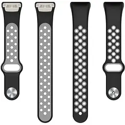 Ремінець DK Silicone Sport Band Nike для Honor Band 6 / 7 (012812) (black / grey) - мініатюра 2