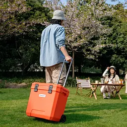 Туристичний холодильник на колесах Naturehike Whales PRO-PU CNK2650CF012, 36 л, помаранчево-червоний - мініатюра 2