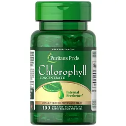 Натуральна добавка Puritan's Pride Chlorophyll Concentrate 50 mg, 100 капсул