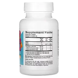 Жирні кислоти California Gold Nutrition Kids DHA Chewables 180 капсул Полуниця-лимон - мініатюра 2