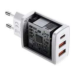 Мережевий зарядний пристрій Baseus Compact Quick Charger 2U+C 30W White [CCXJ-E02] [73374] - мініатюра 5