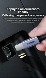 Кабель для принтера UGREEN US369 USB 2.0 USB-A - USB-B 1,5 м чорний (80802) - мініатюра 7