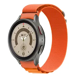 Ремінець для Samsung Galaxy Watch 6 - помаранчевий Watchbands Cloth Wave ширина кріплення 20мм нейлоновий (WB029-690637046) - мініатюра 2