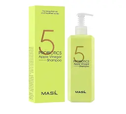 М'який безсульфатний шампунь з пробіотиками і яблучним оцтом 5 Probiotics Apple Vinegar Shampoo Masil 500 мл