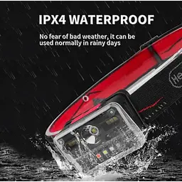 Ліхтар налобний акумуляторний M-006 XPG+8SMD+4SMD із сенсорним керуванням червоний синій зелений білий ультрафіолет - мініатюра 4