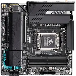Материнская плата Gigabyte B650M AORUS ELITE AX (B650M AORUS ELITE AX) (Socket AM5, AMD B650, Micro-ATX) Б/у - миниатюра 2