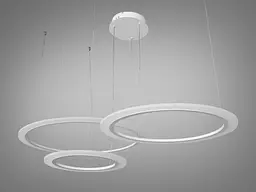 Підвісна LED-люстра на тросах з пультом 115 Вт Diasha 6639/800+600+400WH - мініатюра 2