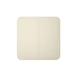 Розумний двоклавішний прохідний вимикач Ajax LightSwitch (2-gang/2-way) Jeweller (ivory/слонова кістка) (26-00410)