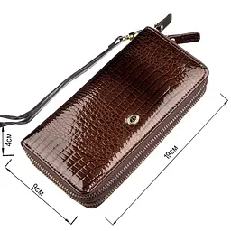 Жіночий лаковий клатч ST Leather 18908 коричневий - мініатюра 6