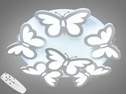 Люстра стельова LED Diasha 8067/5+1WH, 105W, 3200K-6000K, білий акрил, сучасний стиль з пультом та димером