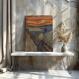 Інтер'єрна картина Крик, Едвард Мунк, Edvard Munch, The Scream, інтер'єрний декор, 80×60 см (id6362) - мініатюра 4