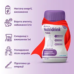Набір: ентеральне харчування Nutricia Nutridrink Protein з нейтральним смаком 4х125 мл  - мініатюра 4