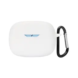 Силіконовий чохол для навушників JBL Wave Beam/Beam 2, Hang Case, білий, ультратонкий захисний кейс товщиною 2 мм, захист від подряпин, пилу та ударів, компактний, з карабіном для кріплення, ArmorStandart (ARM73555)