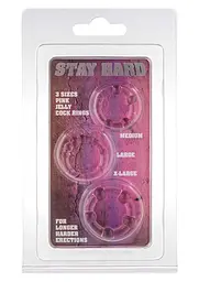 Ерекційні кільця Scala Selection Stay Hard Rings 3 шт (рожевий) - мініатюра 2