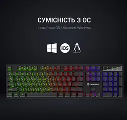 Ігрова клавіатура GamePro GPGK-296 Headshot USB RGB Black - мініатюра 12