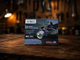 Ліхтарик налобний M 3 pro UKC LED на USB Type-C - мініатюра 4