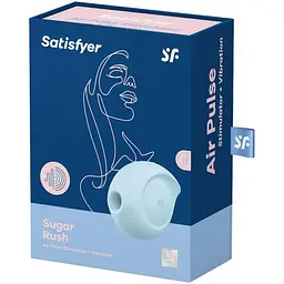 Вакуумний кліторальний стимулятор із вібрацією Satisfyer Sugar Rush Блакитний