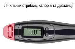 Швидкісна скакалка з лічильником EasyFit чорний-рожевий - мініатюра 2