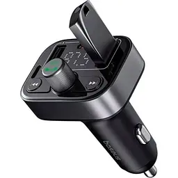 Автомобільний зарядний пристрій Baseus FM Launcher S-09 Pro black (C10762200113-00) - мініатюра 2