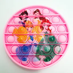 Сенсорна іграшка антистрес силіконова нескінченна пухирець поп іт UKC Pop It Fidget принцеси - мініатюра 3