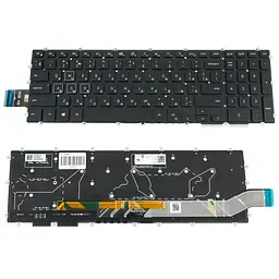Клавіатура для ноутбука DELL (Gamming G: 3590 5590) rus чорний без фрейма підсвічування клавішRGB