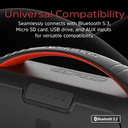 Акустична система 1.0 Energizer 20Вт Bluetooth 5.3 TF/USB/AUX/FM/TWS/MIC, Dual 3” Drivers чорна - мініатюра 6