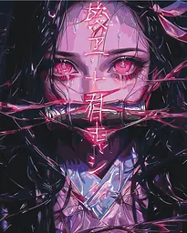 Картина за номерами Клинок, який знищує демонів Незуко Камадо Demon Slayer Kamado Nezuko 40х50 см PN DS NK