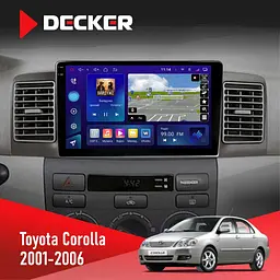 Штатна магнітола Toyota Corolla 2001-2006 Decker D9-009 4x64, DSP, 4G, 2k Decker (НФ-00009071)