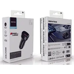 АЗП Senteo Q-04 Fantom Series USB-A/USB-C PD3.0&QC3.0 3A 65W Black - мініатюра 2