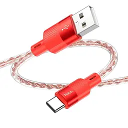 Кабель HOCO Type-C Crystal junction silicone charging data cable X99 1m, 3A - миниатюра 3