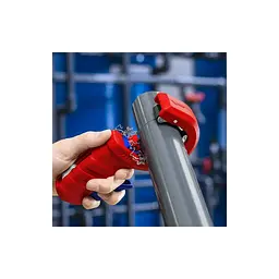 Труборіз для пластикових труб до 50 мм (PVC, PP, PE) KNIPEX DPT50 - мініатюра 3