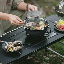 Складний стіл для барбекю Naturehike CNK2350CF018, сталевий, чорний - мініатюра 10