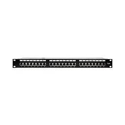Патч-панель 24 порти NVC-PN-12/24 CAT5/CAT6 19" 1U екранована (73-00145) - мініатюра 2
