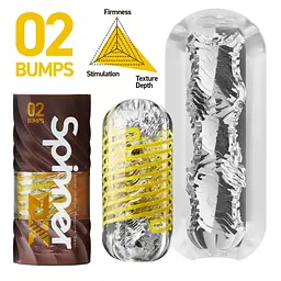 Мастурбатор Tenga Spinner DX 02 Bumps, з пружною стимулювальною спіраллю всередині, середній вплив - мініатюра 2