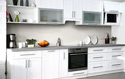 Кухонний фартух Мереживний вініловий візерунок для кухні 65х250 см Абстракція Сірий Happy Pocket Z183503 - мініатюра 2
