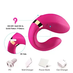 Вібратор для двох Crescent light pink Boss Series 52-00030 98671 - мініатюра 4
