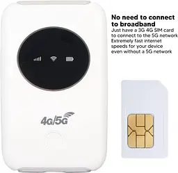 Модем, портативний 4G маршрутизатор Cryfokt 4G LTE USB WiFi бездротовий WiFi 3200MAh - мініатюра 3