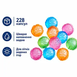 Капсули водяні Hasbro Nerf Better Than Balloons 228 шт водяні кулі для літніх ігор (SKU-315) - мініатюра 2