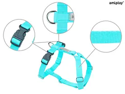 Шлейка для собак Amiplay Guard Samba XL 45-85 * 65-95 * 2,5 см - бірюзова