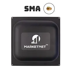 4G антена панельна MARKETNET Square SMA потужністю 21 dBi дії 800/900/1800/2100/2600 МГц