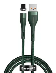 Кабель Baseus Zinc Fabric Magnetic Cable USB-A - Lightning 1м Green (CALXC-K06) - мініатюра 2