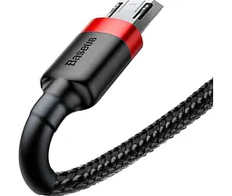 Кабель Baseus Cafule Cable USB for Micro 1.5A 2.0 м Red/Black (CAMKLF-C91) - мініатюра 3