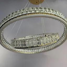 Люстра кільця Linisoln 7973-60*40 метал, кришталь, акрил LED 130 Вт 1 лампа 120-50 см 60*40 см - мініатюра 5