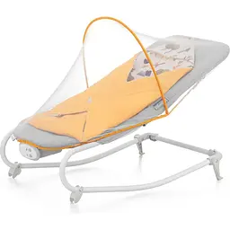 Шезлонг-гойдалка Kinderkraft Felio 2 Forest Yellow сірий з жовтим KBFELI20YEL0000 (00-00305173) - мініатюра 3