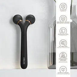 Електронний звуковий ролик для обличчя GESKE Sonic Facial Roller 4 в 1 сірий - мініатюра 5