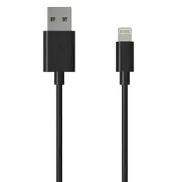 Дата кабель USB 2.0 AM to Lightning 1.0m Cu, 2.1А, Black Grand-X (PL01B) - мініатюра 2