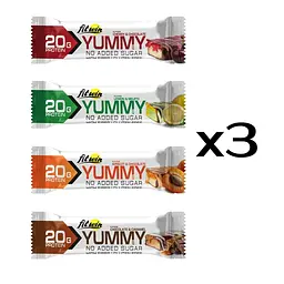 Батончик YUMMY Bar 36% no added sugar, 12*55 грам - MIX FitWin vit0001250