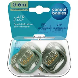 Пустушка силіконова Canpol babies Mountains симетрична 0-6 місяців зелена 2 шт. (34/930_gre) - мініатюра 6